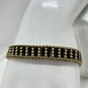 Gold Chain And Black Beaded Bracelet, Quality Piece